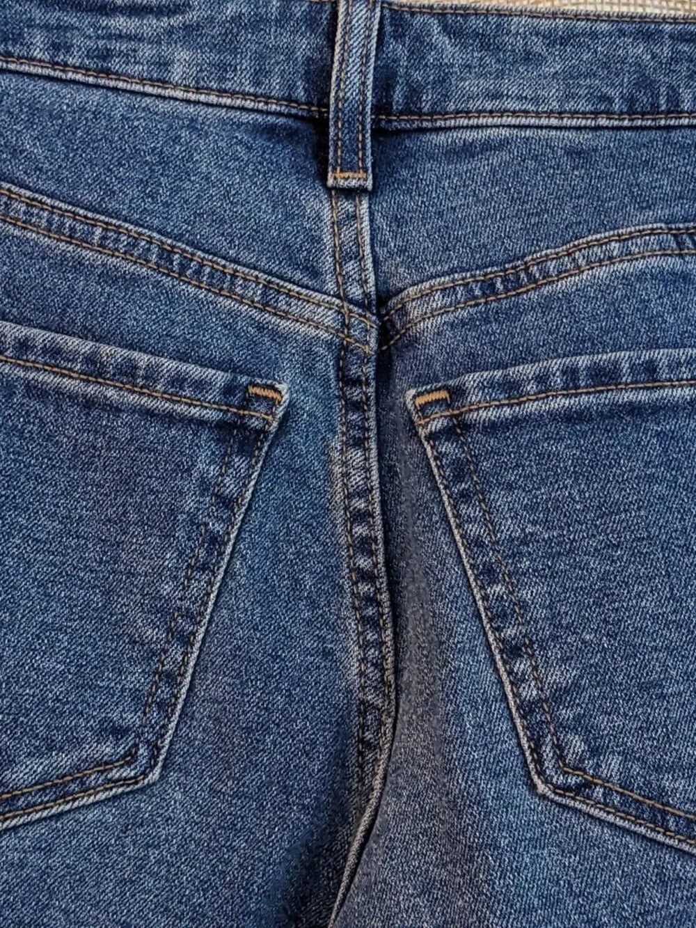 Old Navy, Medium Wash High Rise OG Straight Jean Floral Patches Jeans, Size 0 - Picture 8 of 9